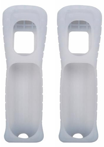 Ailan Comodo Telecomando per Wii Gioca Feel Good Gel di silice remoto Compatibile con Wii Remote Wireless, Bianco