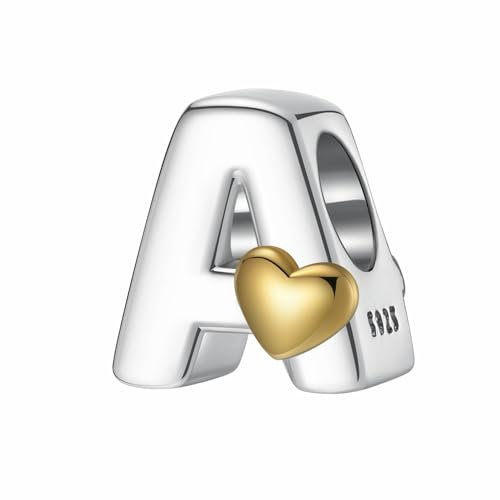 LONGLUCK Complete A~Z Alphabet Charm Letter Beads Solid 926 Sterling Silber passt europäischen Armbänder Halskette Frauen Schmuck Geschenk Optionen
