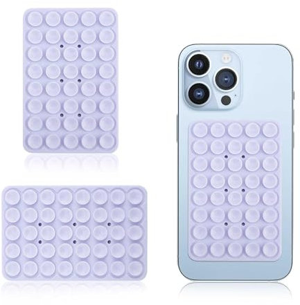 HERKINDNESS 3 Piezas Ventosas para Movil, Ventosa Movil Doble Cara, Ventosa Movil 40 Ventosas, Soporte Movil Ventosa por Lado, Adapta Mayoría Teléfonos