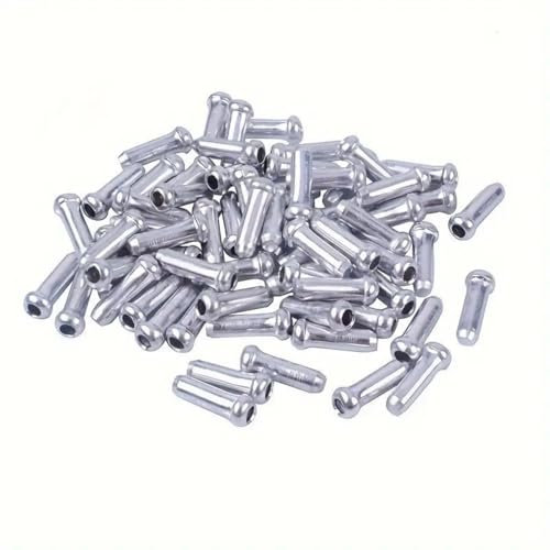 40PCS Bike Cable End Crimps, Silver Bike Brake Cable Caps for Bike Shift Alloy, Bicycle Brake Cables End Caps