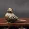 DUOLAIYUNSO Bronzefigur, 5 x 3,5 cm, antikes Kupfer, kleiner Spatzenstatue, Schreibtisch-Ornamente, Metall, Tier, Vogel, Miniaturen, Tee, Haustier, Heimdekoration