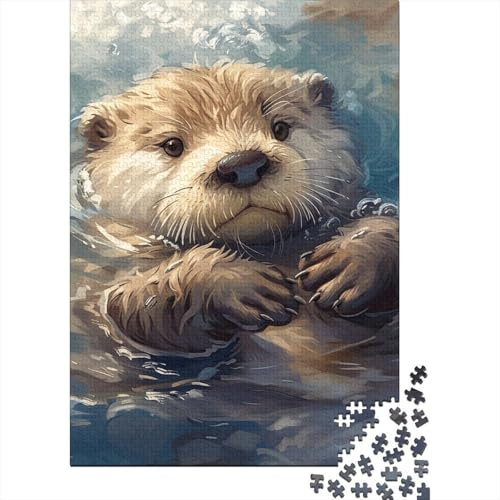 DHBANEIOK Otter Puzzlespiel 1000 Teile Erwachsene -Puzzle 1000 Stück Spiel Puzzles Für Erwachsene Puzzle Erwachsenen Puzzlespiel Puzzel 1000pcs (75x50cm)