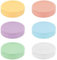 Desenda 6 PCS Colored Plastic Mason Jar Lids with Gaskets 70mm Regular Mouth Food Storage Caps Reusable Jar Lids for Mason Canning