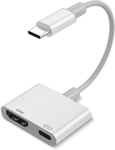 Okaywork USB-C-HDMI-Adapter, 4K Ultra HD von Sync Screen Connector Audio- und Video-Synchronisierung, kompatibel mit iPhone 15, Samsung Galaxy S9/s9+s10+20+21, Huawei P20/P30 usw