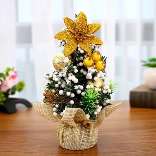 Mini árbol de Navidad de 20 cm con adornos festivos para el estilo del hogar de vacaciones (1#)