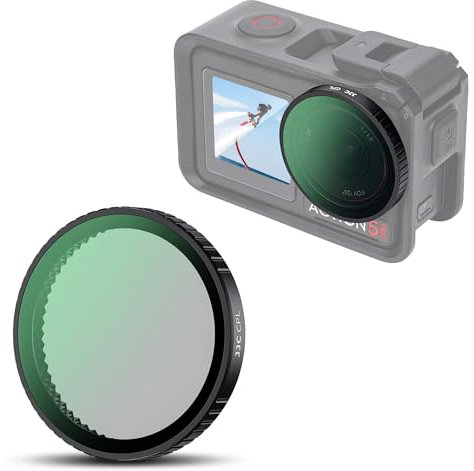 Push In CPL Filter for DJI Osmo Action 5 Pro/4/3,Circular Polarizing Filter for DJI Action 5 Pro 4 3 with Storage Case,Multi Coatings HD Optical Glass & Aluminum Frame Sports Camera Lens Accessories
