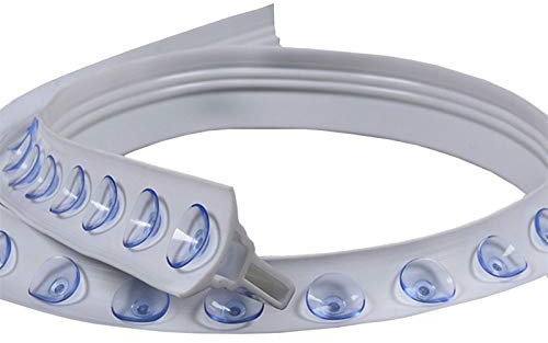 Sistema de retención de barrera de agua plegable y flexible, protección de separación para duchas húmedas y secas, tamaño 250 cm
