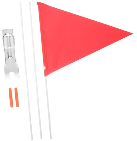 OFFSCH Fahrradflagge 1 Satz aus Glasfaser für Kinder, Rot