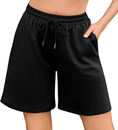 Litherday Pantaloncini Sportivi Donna Estivi Shorts Casual Donna Vita Alta con Tasche Pantaloni Corti Shorts Palestra Donna