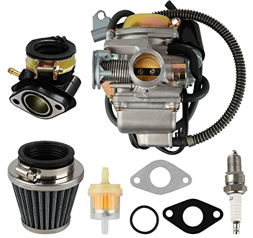 BenTsD Kompatibel mit 150ccm Gy6 4-Takt-Vergaser für 125ccm 150ccm 152QMJ PD24J 24mm für Motorrad-Roller, ATV, Go-Kart mit elektrischem Choke