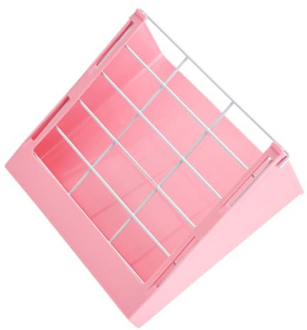 VANZACK 1 Stück Futterautomat für Haustiere Fütterung Lagerung Häschen-Feeder Feeder-Rack Grasständer Hasen Futter kaninchenfutter Behälter für Kaninchengras Haustier-Grasregal Stahl Rosa