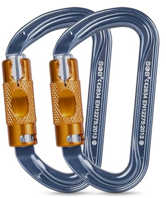 Karabiner Klettern Kletterausrüstung, Karabinerhaken aus Aluminium Alloy Karabiner Karabinerhaken für Hängematte, Schaukel, Camping, Angeln, Outdoor-Ausrüstung