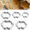 5piece Stainless Steel Cookie Cutters - six Petal Scalloped Edge Spring Flower Cookie Cutter - Perfect for Biscuit Cutters, Sugar Paste, and Cookie Cutting in Kitchen Baking