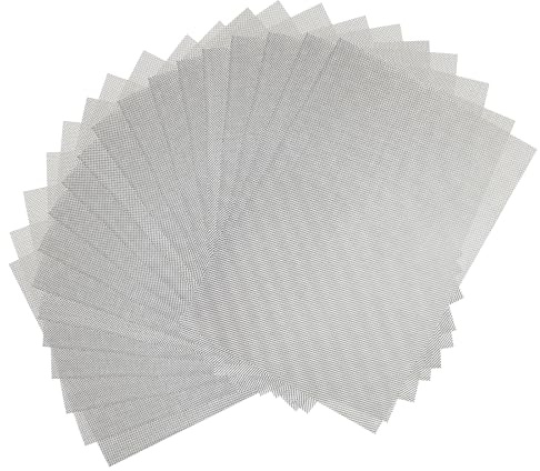 Woobroo 20 PCS Stainless Steel Wire Mesh Sheets, A5 Size 20 Mesh Mouse Mesh Rodent Mesh for Vent Cover, Insect Screen, DIY Projects, Garden Cage Window Protection (Plain Weave)）