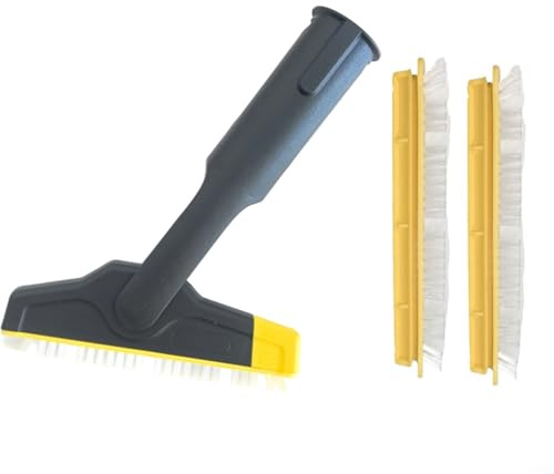 Violiica For Karcher Large Grout Brush Set XXL Steam Cleaner Brush Strip Kit with 2 Replacement Bristles for Tile Joint Cleaning For SC Series