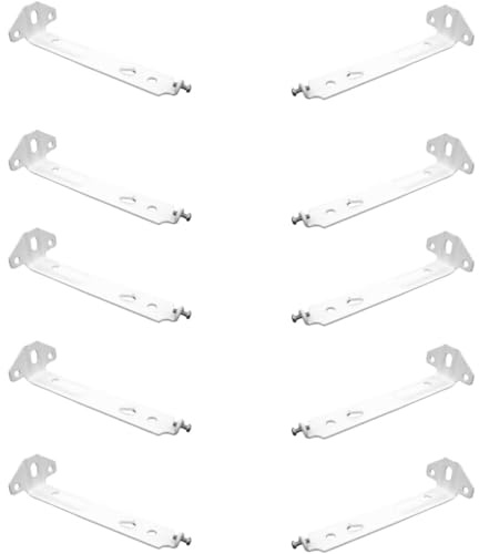 Vertical Blind Face Fix Bracket 70mm White Heavy Duty Vertical Blind Headrail Face Fitting Bracket for Slimline Track Pack of 10