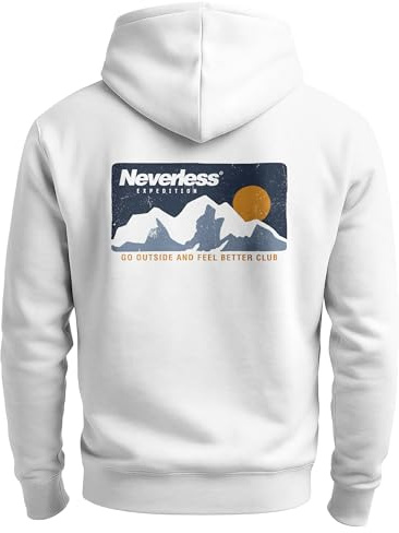 Neverless® Herren Sweatjacke Backprint Nature Lover Go Outside Zipjacke Zip-Hoodie Männer Outdoor Fashion Streetstyle