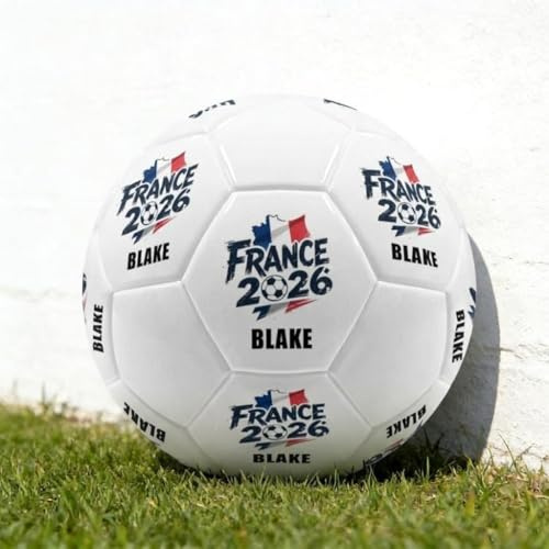 Novalith Ballon de Football Personnalisé avec Votre Photo/Nom/Texte, Souvenirs Carrière Footballistique, Cadeau Unique pour Fan de Football, Papa, Entraîneur, Anniversaire, Coupe du Monde