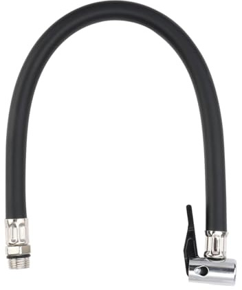 37cm Tyre Pump Extension Hose Quick Release Adapter for Schra-der Valves | Nylon-reinforced rubber with brass fittings,12.5mm standard thread,leak-proof for cars, motorcycles, bike and air compressor
