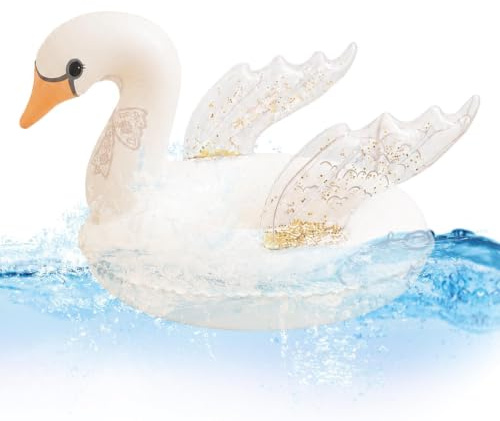 Schwimmringe in Tierform – aufblasbarer Schwanenring für | PVC 55 x 47 x 27 cm, schwimmendes Zubehör für See, Fluss, Teich, Garten, Terrasse, , Hof, Camping, Urlaub