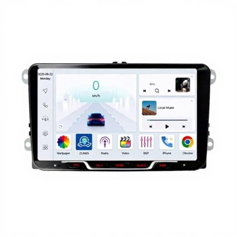 ATVSD 9 App Carplay Android 13 Auto Head Unit Car Radi Sistema Intelligente Lettore Multimediale Compatibile per VW Golf MK5 MK6 (9023 6-128GB)