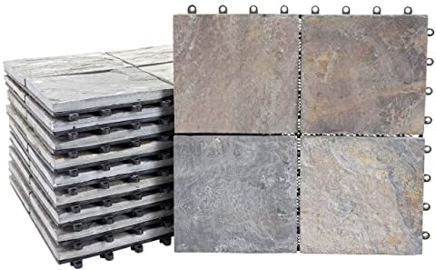 Piastrelle per pavimento da esterno HWC-E18 11 pezzi = 1m² - pietra naturale