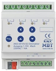 MDT AKD-0410V.02 Dimmsteuergerät 4-Fach, REG, 1-10V, mit RGBW Funktionalität
