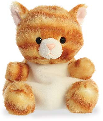 Aurora, 33473, Palm Pals, Meow Katze, 13cm, Plüschtier,orange