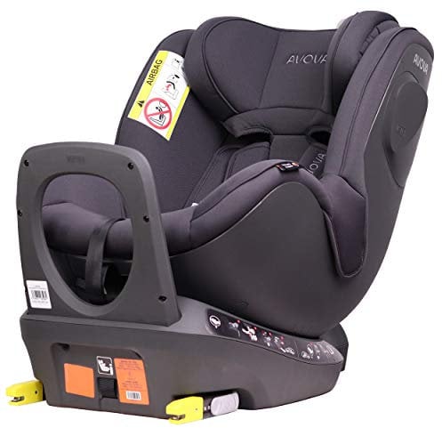 AVOVA Sperber-Fix i-Size Koala Grey drehbarer Kindersitz | Premium-ISOFIX-Kindersitz Gruppe 0+, 1 | Geeignet für Kinder von der Geburt an von 40 bis 105 cm, ca. 20 kg | Babyautositz Babysitze Auto