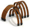 LINKUP - AVA 30cm PSU Cable Extension Sleeved Custom Mod GPU PC Braided w/Comb Kit - Compatible with RTX3090 | 1 x 24 P (20+4) | 2 x 8 P (4+4) CPU | 3 x 8 P (6+2) GPU set | 300mm - OrangeBlack
