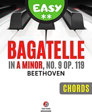 Bagatelle in A minor I Beethoven I Easy Piano Sheet Music for Beginners Adults Kids Toddlers Students I Guitar Chords I Simplified Version: How to Play Piano Keyboard I Popular Classical Song I Video