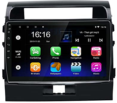 GABITECH Android 10.1 Autoradio für Toyota Land Cruiser 2007-2015| 10 Zoll Touchscreen AM FM Radio GPS Navigation WiFi Bluetooth USB Player EQ Einstellung Lenkradsteuerung Spiegel Link