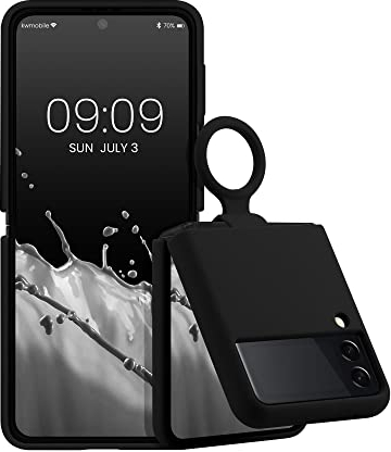 kwmobile Flip Soft Case kompatibel mit Samsung Galaxy Z Flip 3 5G - Silikon Hülle für Foldable Handy - Handyhülle in Schwarz