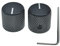 KAISH Set of 2 Aluminium Metal Flat Top Guitar Bass Knobs Guitar Volume/Tone Control Knobs 1/4 Universal Potentiometer Pot Knobs with Indicator Line for Tele/Telecaster Black