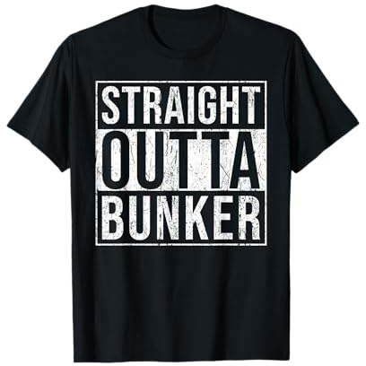 Straight outta Bunker - funny Bunker Prepper T-Shirt