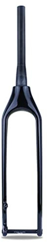 HSQMA Fibre De Carbone Fourche MTB 26/27.5/29 Vélo Fourche Rigide Conique Frein À Disque Fourche Avant De Bicyclette Axe Traversant 15x110mm (Color : Glossy Black, Size : 29inch)