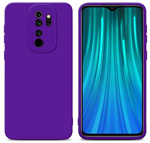 Cadorabo Hülle kompatibel mit Xiaomi RedMi Note 8 PRO Schutzhülle TPU Silikon Case Liquid Design mit Kameraschutz Slim Kratzfest Gummi mit Rundumschutz Case Hülle für Xiaomi RedMi Note 8 PRO in Lila