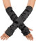 Aiphamy Lange zerrissene Damen-Handschuhe, Punk, Gothic, Cosplay, fingerlose Handschuhe, Fäustlinge für Halloween, Kostümparty, Schwarz, Einheitsgröße