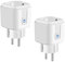 Enchufe Inteligente Alexa 16A, 3683W Enchufe WiFi Smart Plug con Monitor de Energía, Enchufe Temporizador con Control Remoto,Control por Voz y Funciones de Temporización,apoyo Alexa/Google Home.2 Pack
