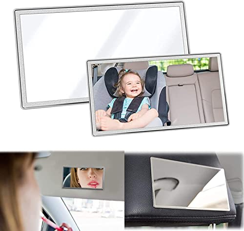 Auto Kosmetikspiegel, Sonnenblende Spiegel, Kosmetikspiegel Sonnenblende, Tragbarer Sonnenschutz Spiegel, Auto-visier-spiegel Für Auto-sonnenblende, Autositzlehne, Kleine Größe, 110 x 65 mm, 2 Stück