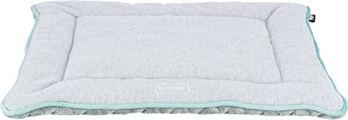 TRIXIE weiches und gemütliches Hundebett JUNIOR LIEGEMATTE, ECKIG, 50 × 40 cm, HELLGRAU/Mint für Welpen - 38248