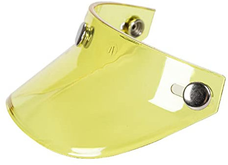 ERYUE visière, Visière Universelle à 3 Boutons-Pression Rabattable Pare-Vent pour Casque de Moto à Visage Ouvert