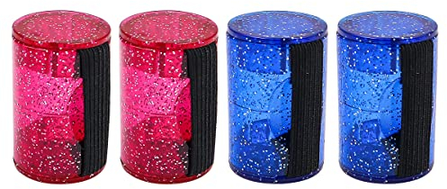 Alnicov 2 PCS Guitar Sand Hammer Finger Shaker Rhythm Sand Shakers for Guitar Ukulele Mandolin Banjo Musical Instrument(Blue+Pink)