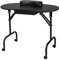 Yaheetech 37-inch Foldable Nail Table - Portable Manicure Beautician Station w/Lockable Wheels for Spa Beauty Salon, Black
