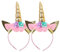 GERUI Haarreifen, Baby Haarband,Haarschmuck für Ostern Geburtstag Birthday Party Karneval, Head Accessoires Party Dekoration (Gold-2)