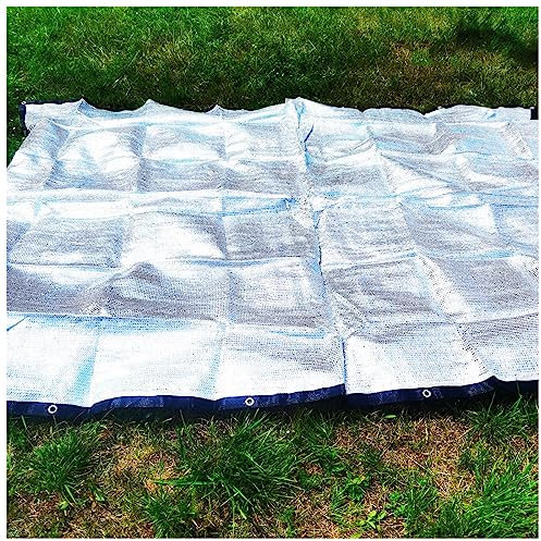 Filet d Ombrage Aluminium Pergola 3x4m, Tissus Bâche Pare-Soleil Anti-UV 85% D'Effet D'Ombrage Filet Protection Solaire Voile Ombrage Rectangulaire pour Terrasse Jardin Voiture Serre Extérieur 2x2m (