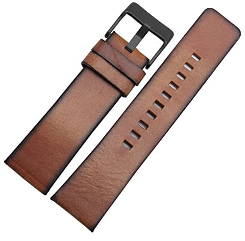 SBOJI 22 mm 24 mm 28 mm Lederband Uhrenarmband Fit Für Diesel Uhrenarmband, 22 mm, Bambus