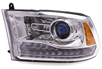 EDA PREMIUM auto Scheinwerfer Links 68093217AD passend für DODGE RAM, 13-18 mechanisch, DRL (LED), mit Glühbirnen