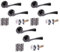 HANDLEZONE® 3 Sets Zena Internal Door Handles on Rose Lever Latch Packs with Ball Bearing Hinges - Black Nickel