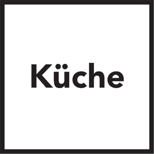 Dreifke® Aufkleber I Türschild Küche, Folie, selbstklebend, 150x150mm